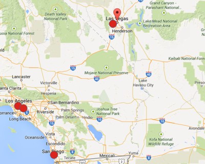 Las Vegas, Nevada Promotional Products, Giveaways Supplier Rush Production Map